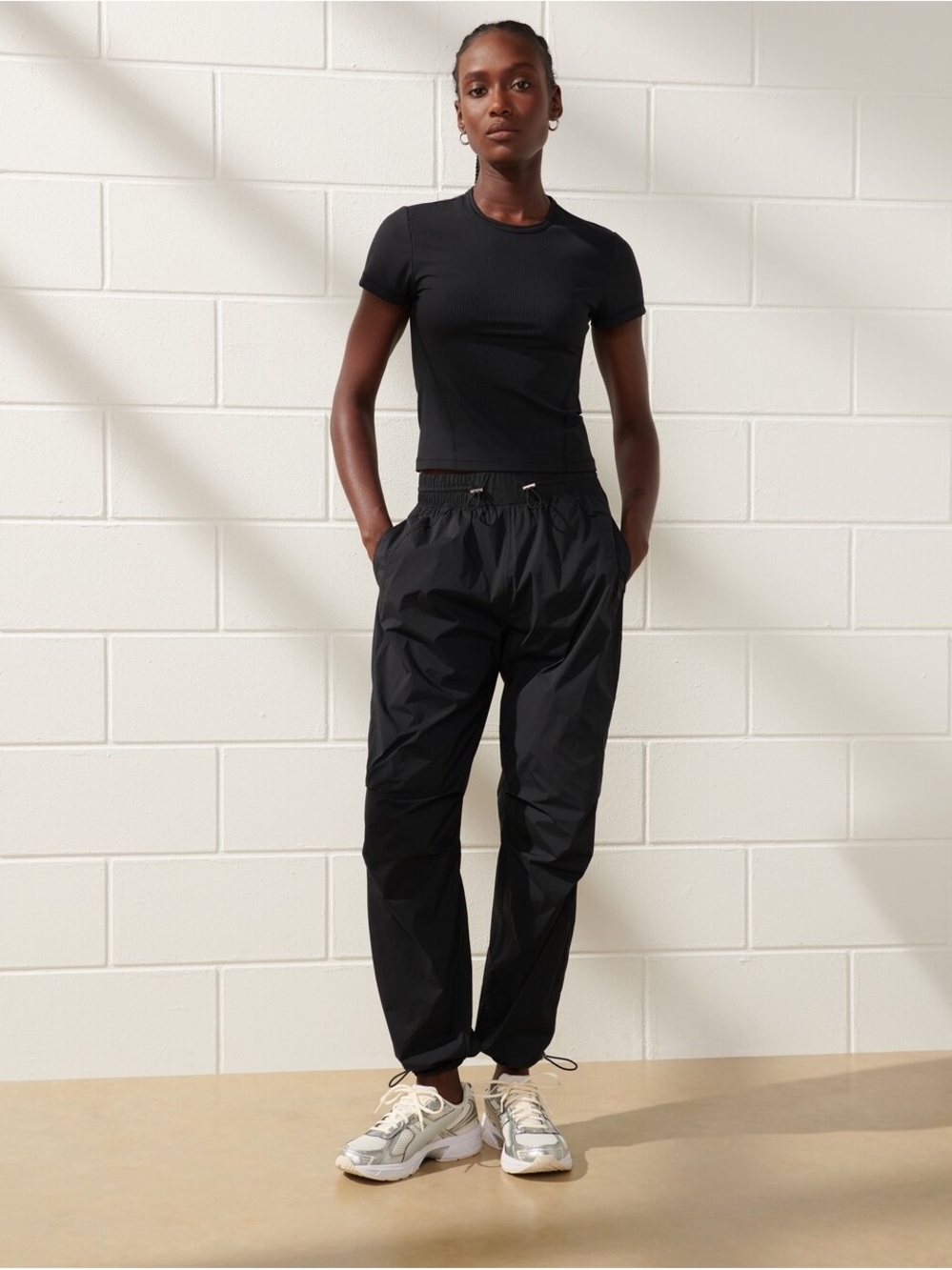 Abercrombie & Fitch YPB Crinkle Nylon Parachute Jogger